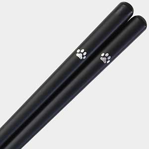 Paw Prints Black Japanese Chopsticks