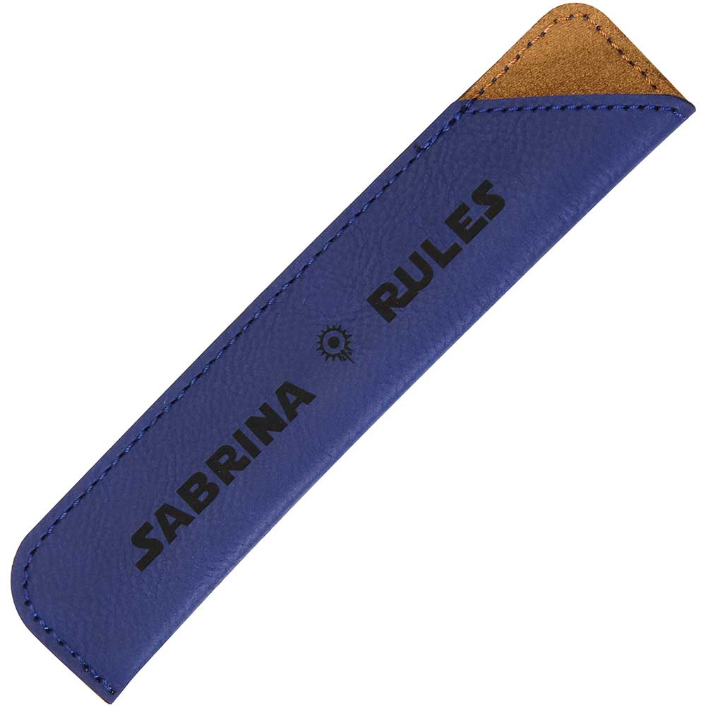  Personalized Faux Leather Sleeve Blue
