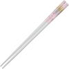 Pink Floral Pattern on White Japanese Style Wedding Chopsticks