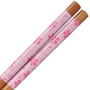  Pink Sakura Bamboo Chopsticks