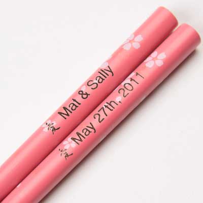 Floral Pink Engraved Chopsticks