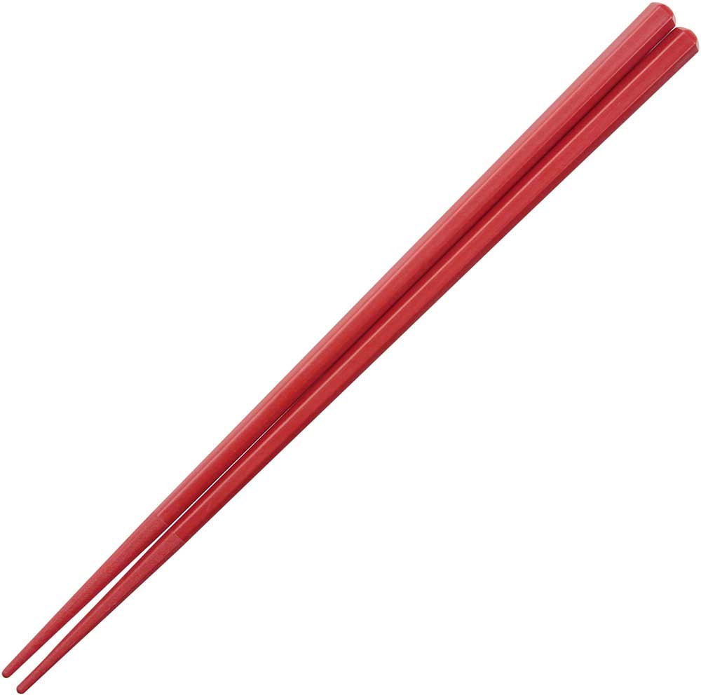 Plastic Eco Red Hex Dishwasher Safe Japanese Chopsticks