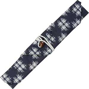  Pouch Aizen Kasuri Indigo-Dyed Pattern