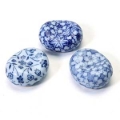 Round Chopstick Rest Assorted Traditional Blue Floral Patterns
