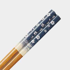 Sakura Blizzard on Blue Chopsticks