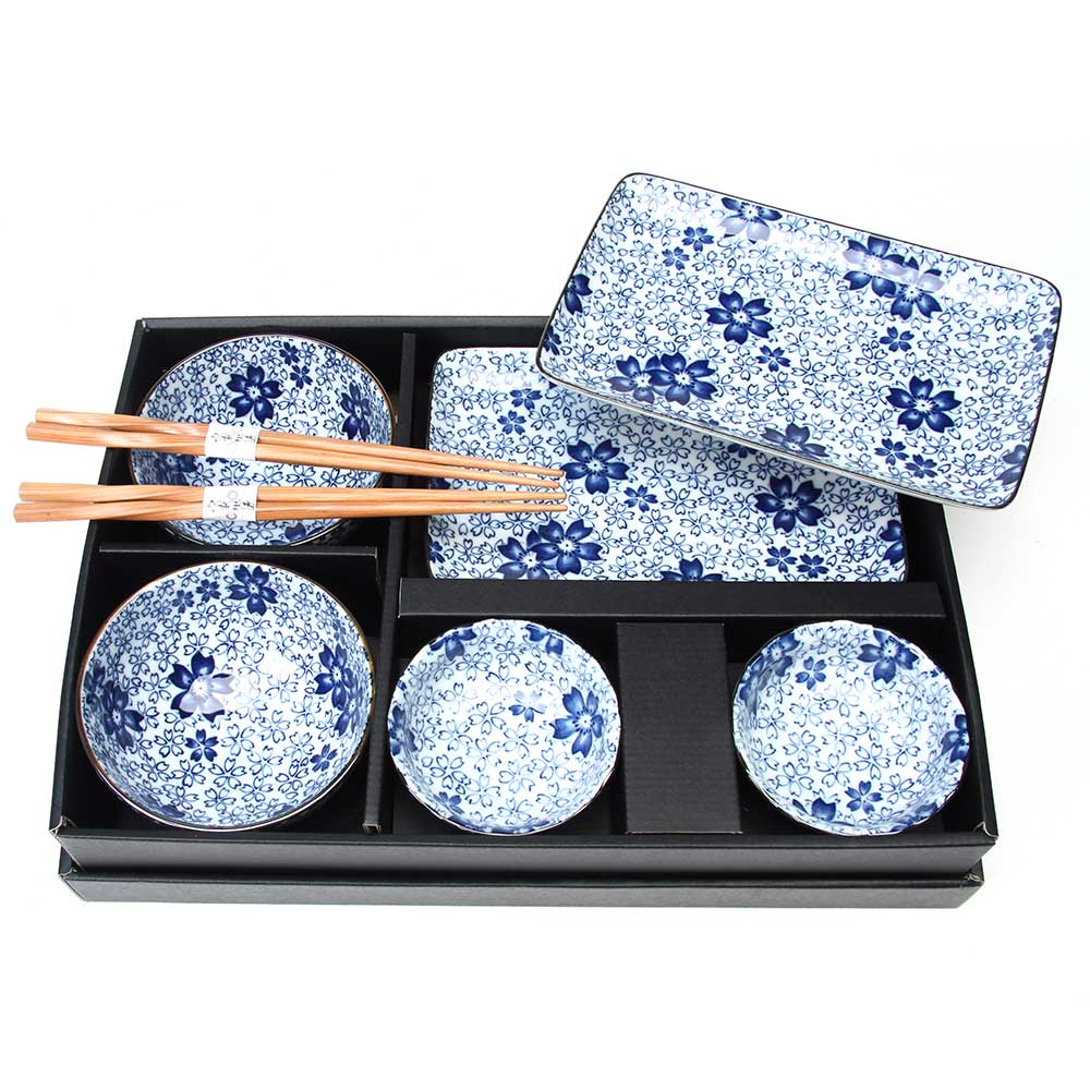 blossom asian dinnerware Cherry blue