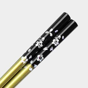 Sakura Glitter Chopsticks Yellow