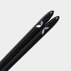 Shizuku Wakasa Japanese Chopsticks Black 23.5cm