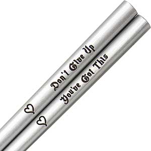 Silver Personalized Chopsticks