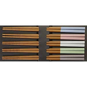 Soft Colors Chopstick Set Antimicrobial Dishwasher Safe