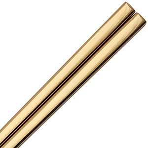 Square Stainless Steel Chopsticks Gold Color