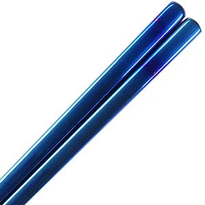 Square Stainless Steel Chopsticks Iridescent Blue