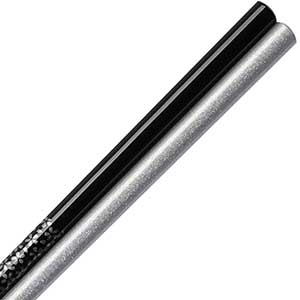 Torihashi Black and Silver Sakura Serving Chopsticks