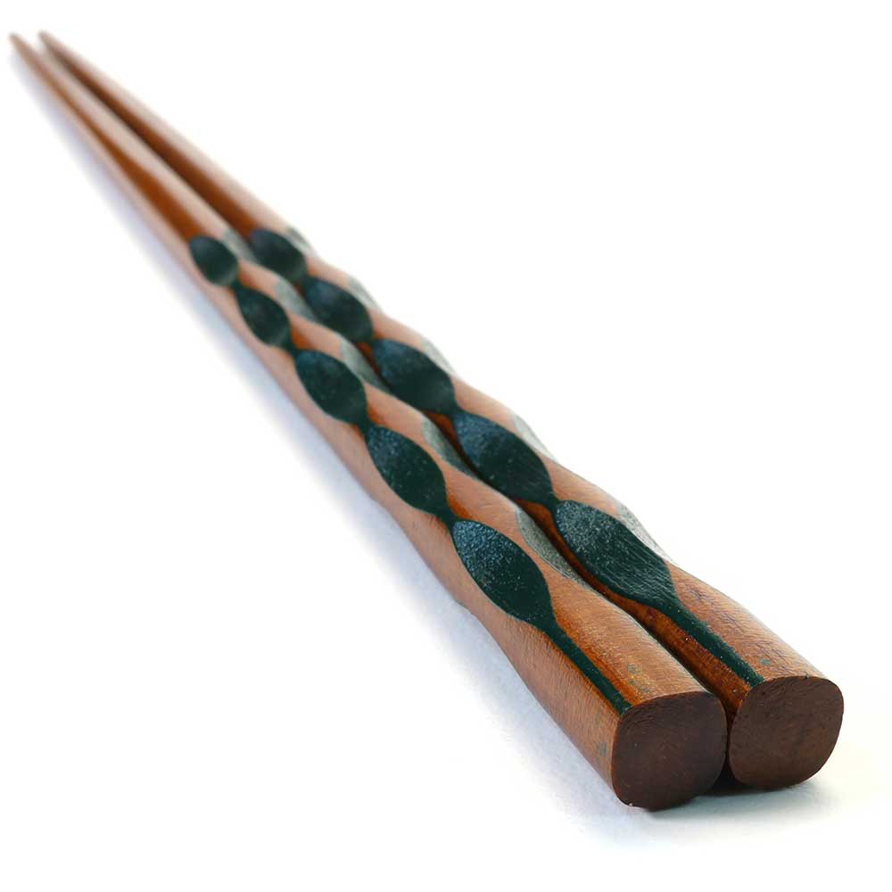 Turtle Carved Wood Japanese Wakasa Chopsticks