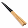 Twisted Black & Natural Bamboo Chopsticks - 80375
