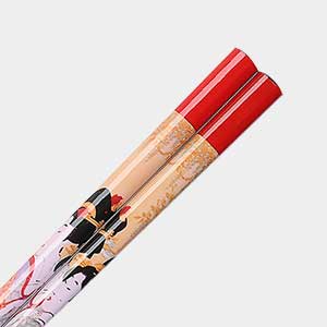 Ukiyo-e Utamaru Chopsticks Red