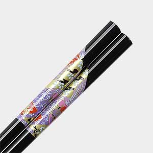 Washi Fan Black Chopsticks