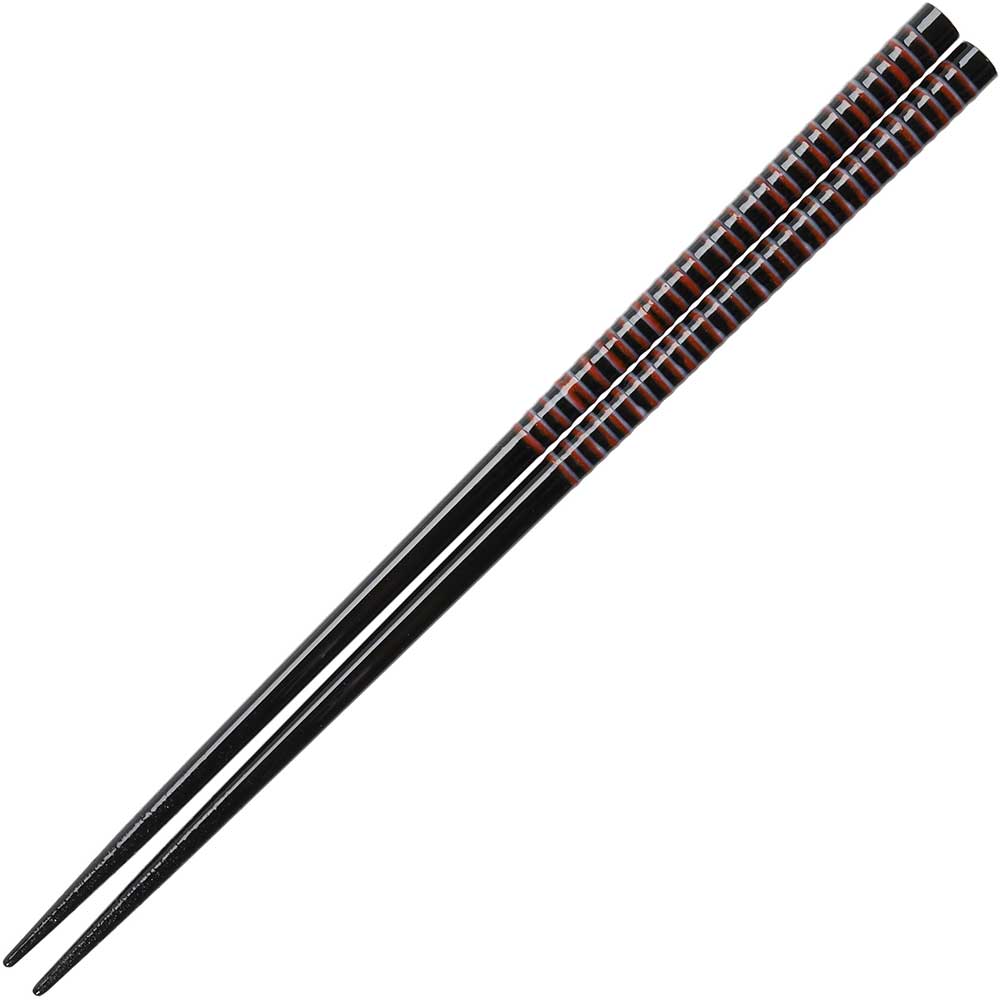 White Dew Ribbed Red Chopsticks