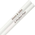White Engraved Personalized Chopsticks