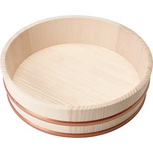 Wooden Hangiri Rice Tub, 12 Inch