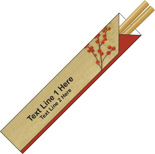 Personalized Chopstick Sleeves Persimmon Branch 