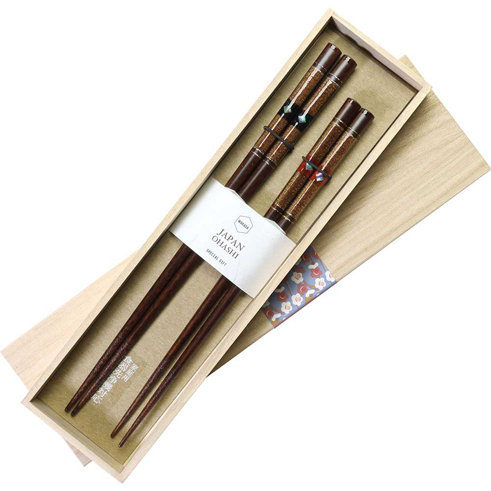 Someki Oribe Chopsticks & Box 2 Pair Set
