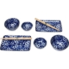 Blue Sakura Japanese Dinnerware Set for Two - DF14B