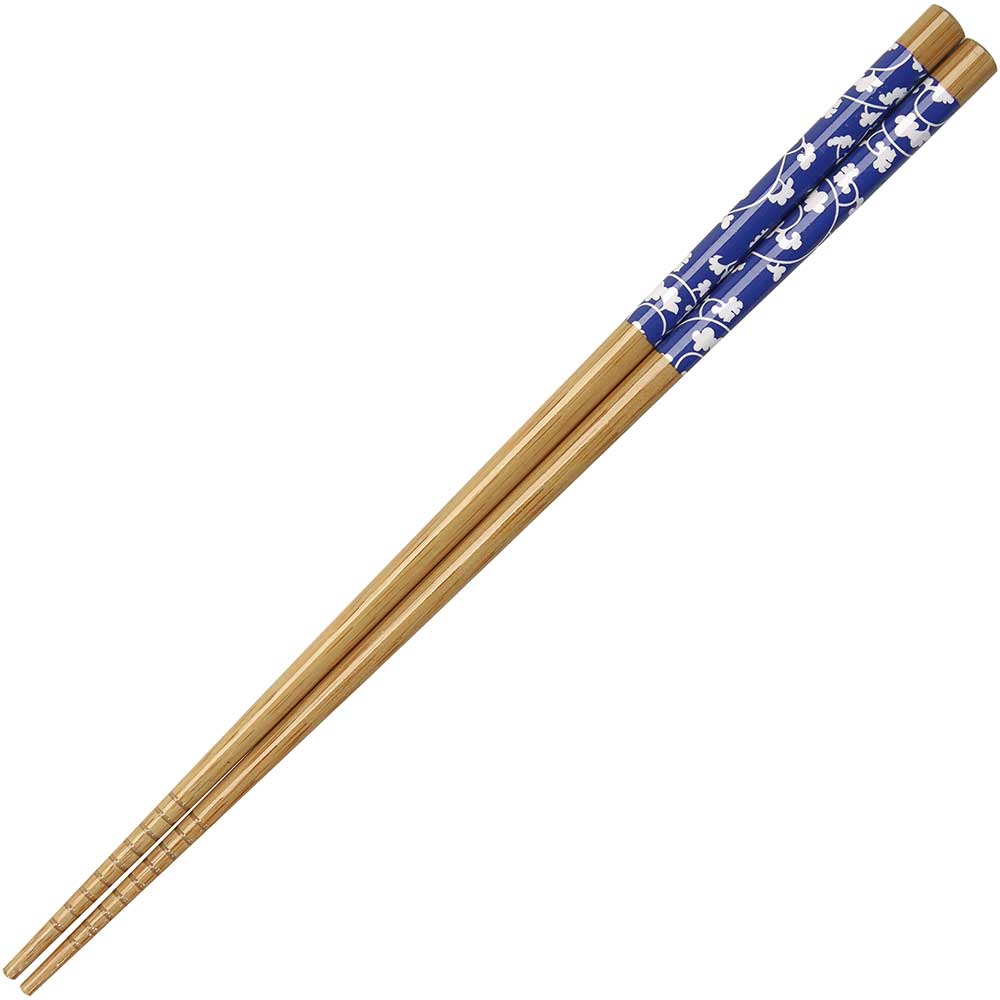  Blue Floral Japanese Bamboo Chopsticks